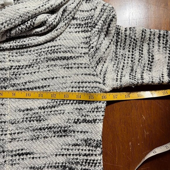 Loft Long Sleeve Cowl Neck Midi Dress Womens XS Textured Cozy Layering Tweed - Picture 8 of 12